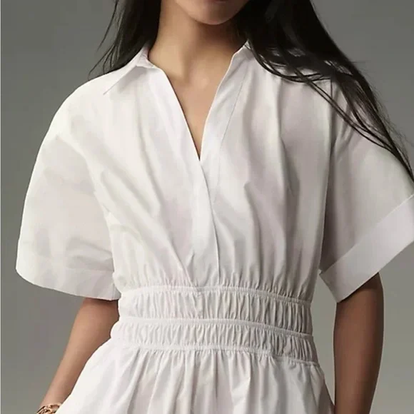 Anthropologie Sumerset Maxi Shirt Dress Edition in white, size large - Picture 7 of 9